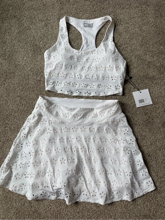 Beach Riot Other - BEACH RIOT trixie eyelet magnolia skirt & yara magnolia top WHITE set